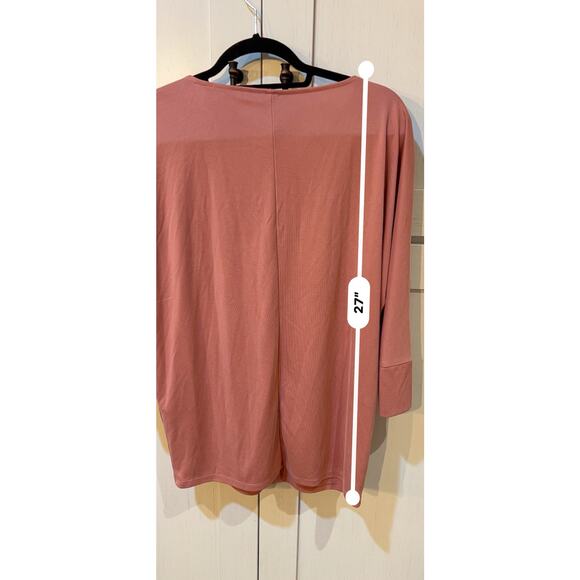 Chico’s Women’s Pink Top Size 0 Raglan Sleeve Scoop Neck Blouse Casual - Picture 6 of 7